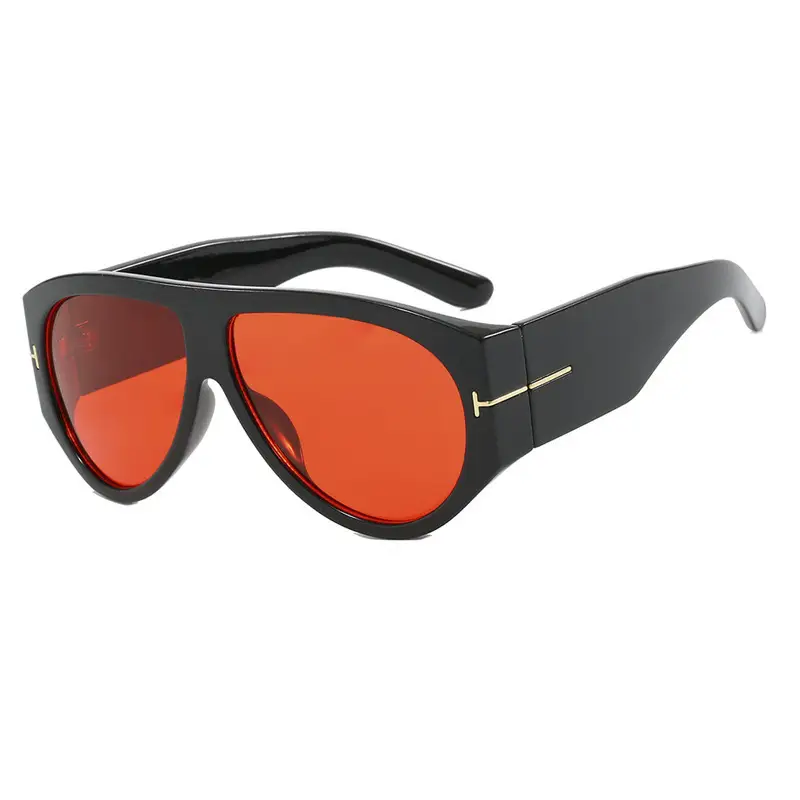 Black Anti-Ultraviolet Big Frame T Sunglasses - Image 2