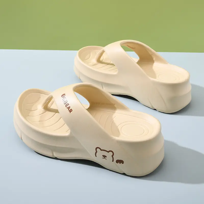 Flip-Flops for Women's Summer Outer Wear, Thick-Soled Non-Slip Wear-Resistant Sandals, Eva Home-Feeling Versatile High-Bottom Slippers - Image 6