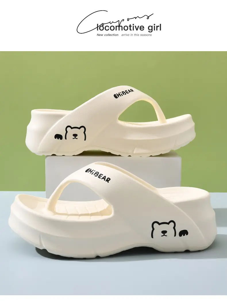 Flip-Flops for Women's Summer Outer Wear, Thick-Soled Non-Slip Wear-Resistant Sandals, Eva Home-Feeling Versatile High-Bottom Slippers — feature 12
