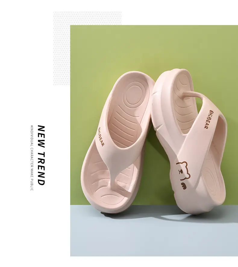 Flip-Flops for Women's Summer Outer Wear, Thick-Soled Non-Slip Wear-Resistant Sandals, Eva Home-Feeling Versatile High-Bottom Slippers — feature 13