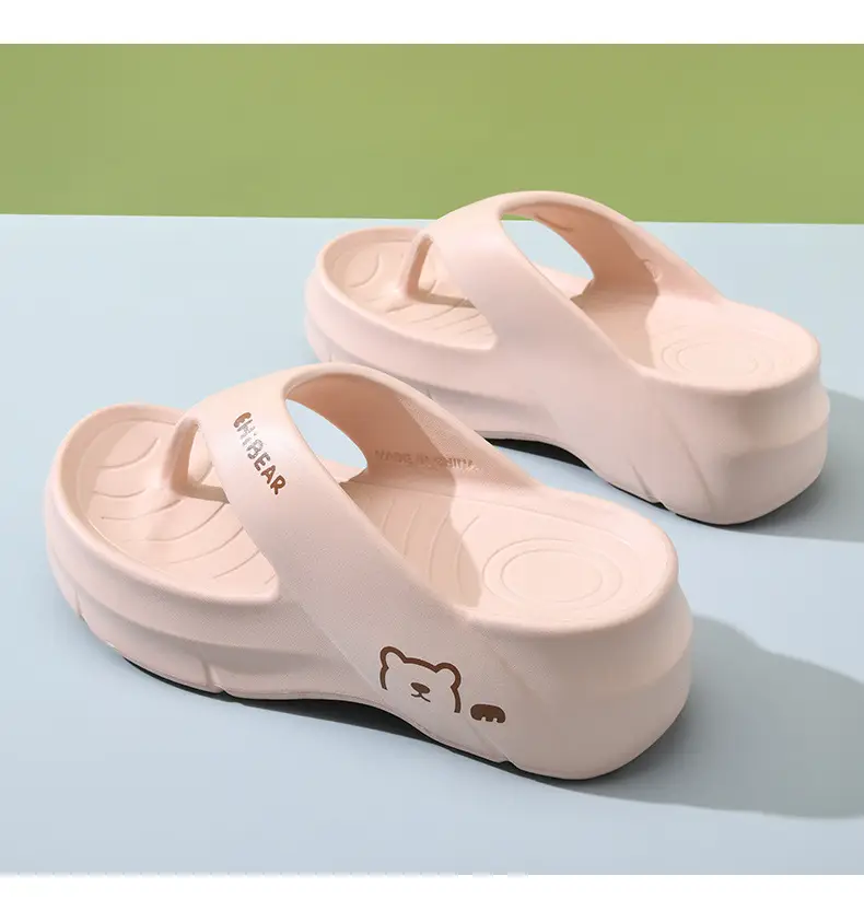 Flip-Flops for Women's Summer Outer Wear, Thick-Soled Non-Slip Wear-Resistant Sandals, Eva Home-Feeling Versatile High-Bottom Slippers — feature 14