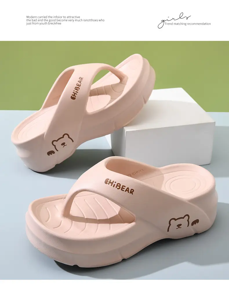 Flip-Flops for Women's Summer Outer Wear, Thick-Soled Non-Slip Wear-Resistant Sandals, Eva Home-Feeling Versatile High-Bottom Slippers — feature 15