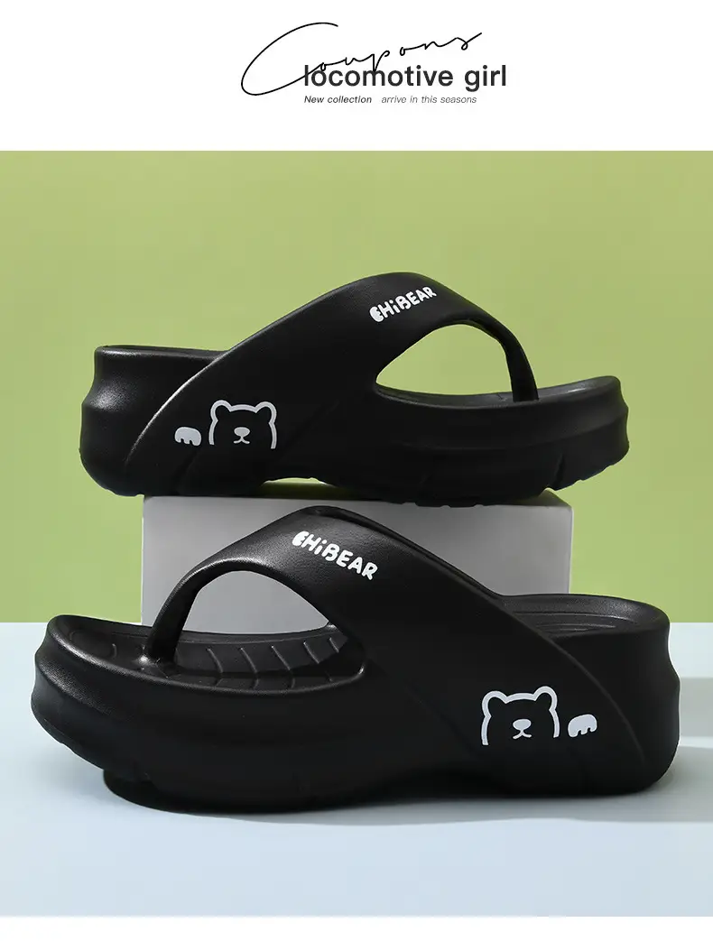 Flip-Flops for Women's Summer Outer Wear, Thick-Soled Non-Slip Wear-Resistant Sandals, Eva Home-Feeling Versatile High-Bottom Slippers — feature 18
