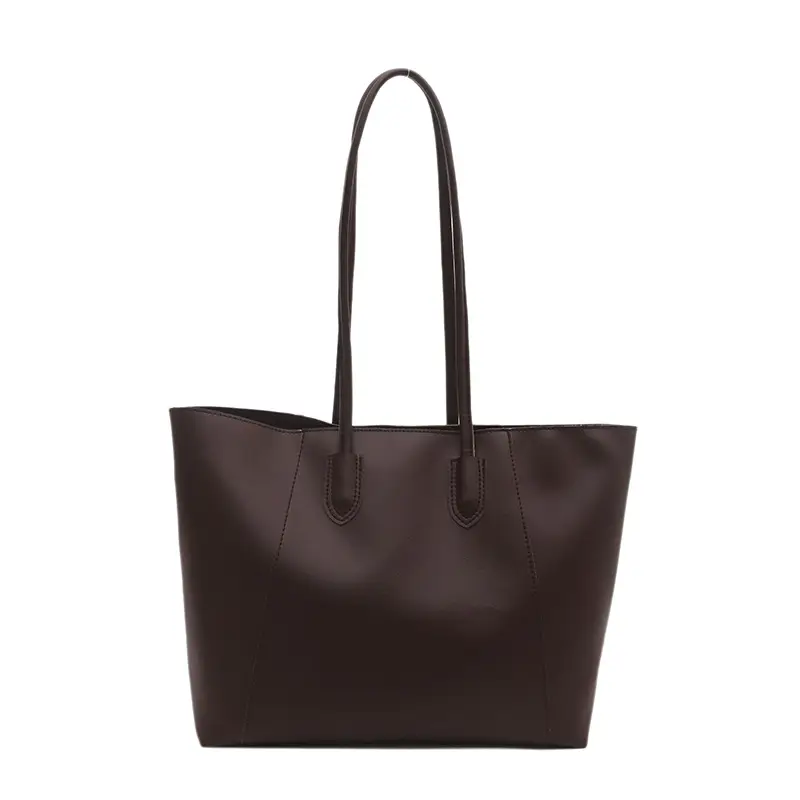 Black Large Capacity Women's Tote Bag with Keychain - Image 3