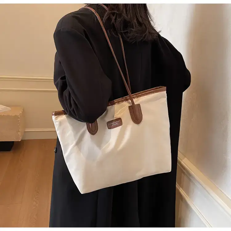 Women's Waterproof Underarm Tote Bag Black Large Capacity — feature 16