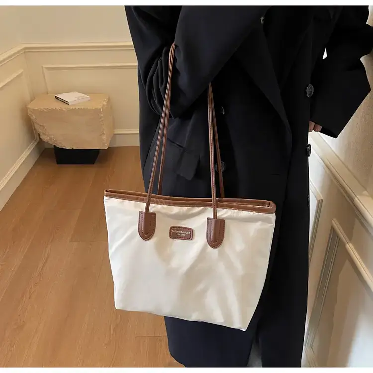 Women's Waterproof Underarm Tote Bag Black Large Capacity — feature 17