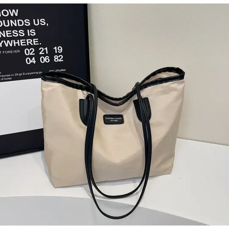 Women's Waterproof Underarm Tote Bag Black Large Capacity — feature 27