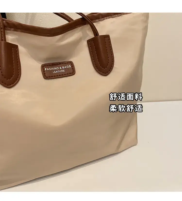 Women's Waterproof Underarm Tote Bag Black Large Capacity — feature 7