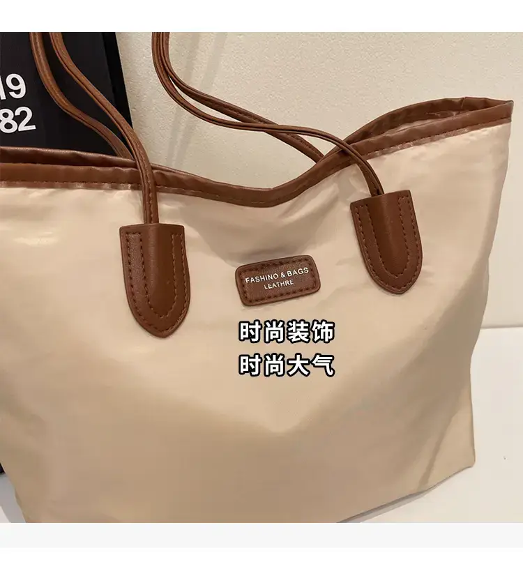 Women's Waterproof Underarm Tote Bag Black Large Capacity — feature 8