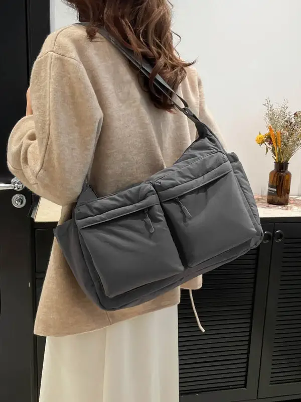 Green Puffer Satchel Shoulder Bag for Women - Image 9