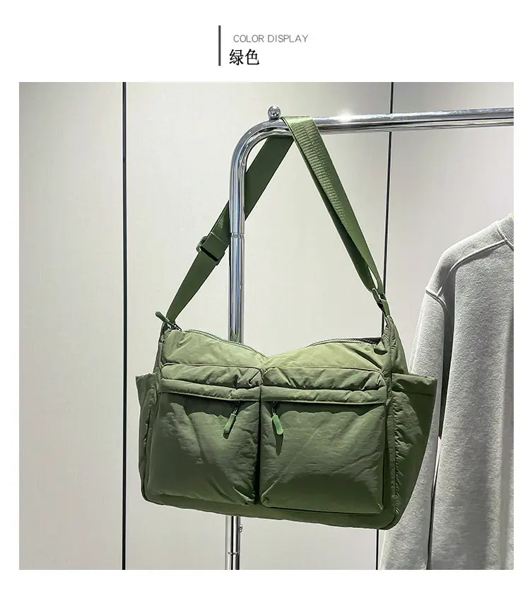 Green Puffer Satchel Shoulder Bag for Women — feature 14
