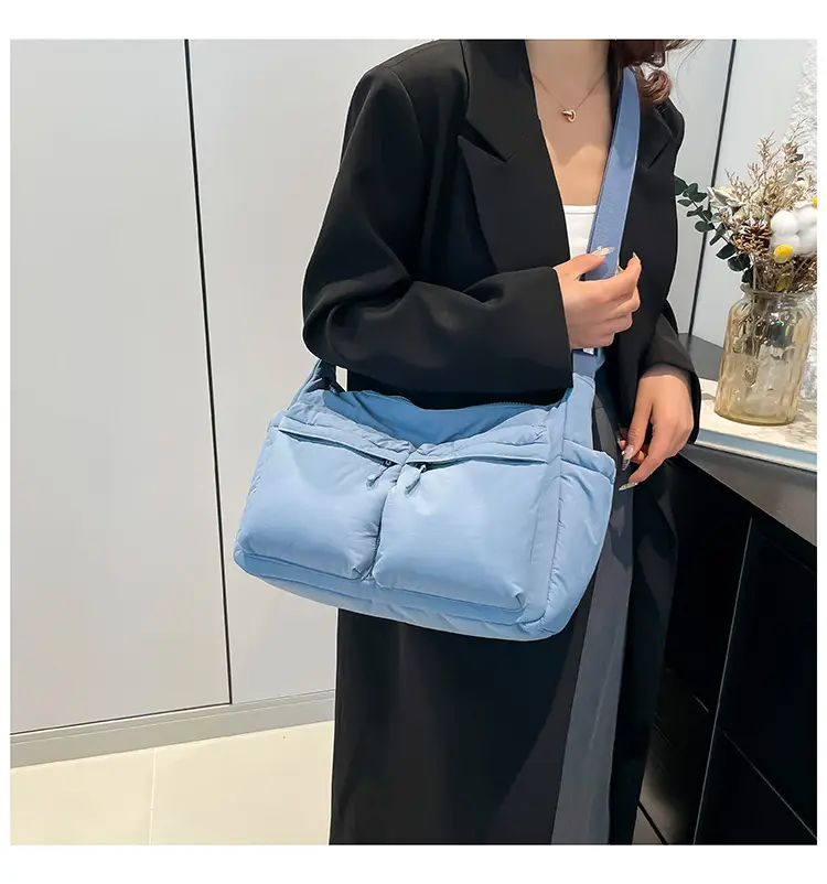 Green Puffer Satchel Shoulder Bag for Women — feature 18