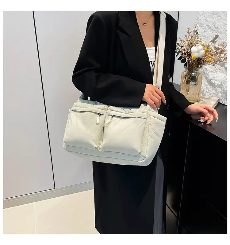 Green Puffer Satchel Shoulder Bag for Women — feature 23