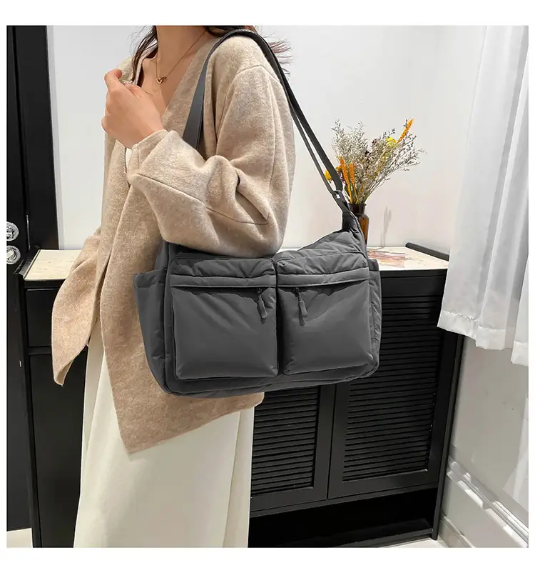Green Puffer Satchel Shoulder Bag for Women — feature 34