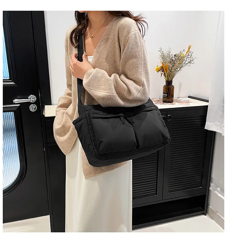 Green Puffer Satchel Shoulder Bag for Women — feature 42