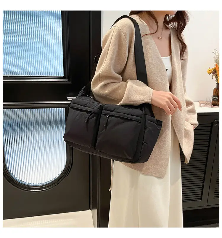 Green Puffer Satchel Shoulder Bag for Women — feature 44