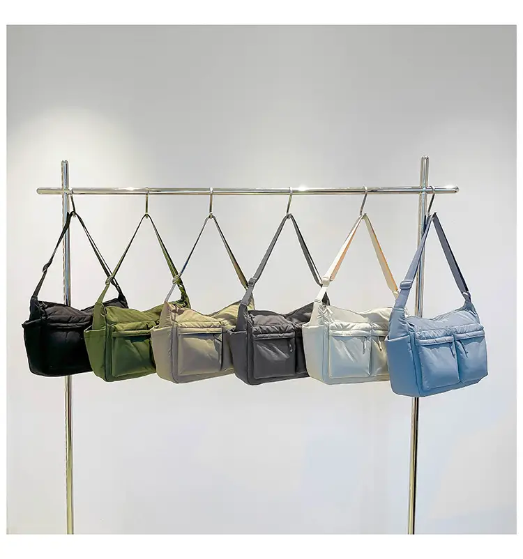 Green Puffer Satchel Shoulder Bag for Women — feature 47