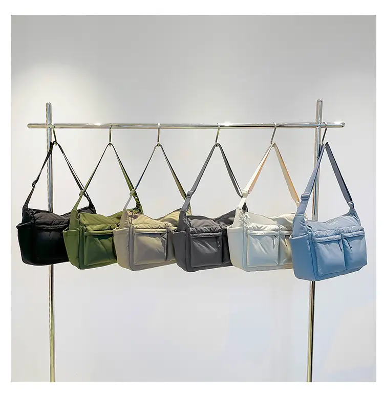 Green Puffer Satchel Shoulder Bag for Women — feature 8