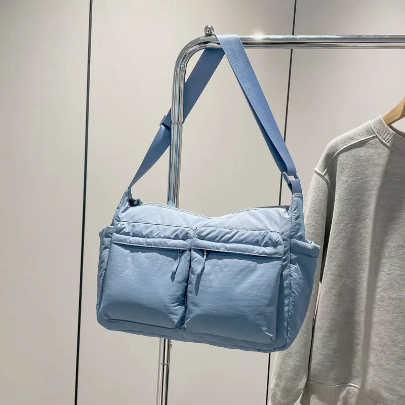 Green Puffer Satchel Shoulder Bag for Women - Image 4