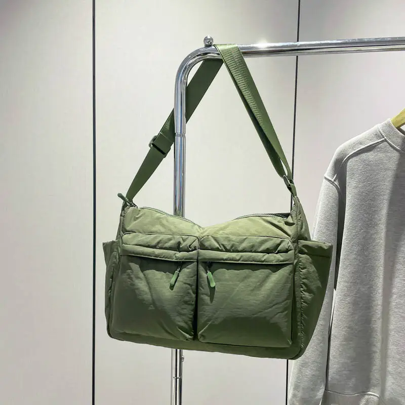Green Puffer Satchel Shoulder Bag for Women - Image 5