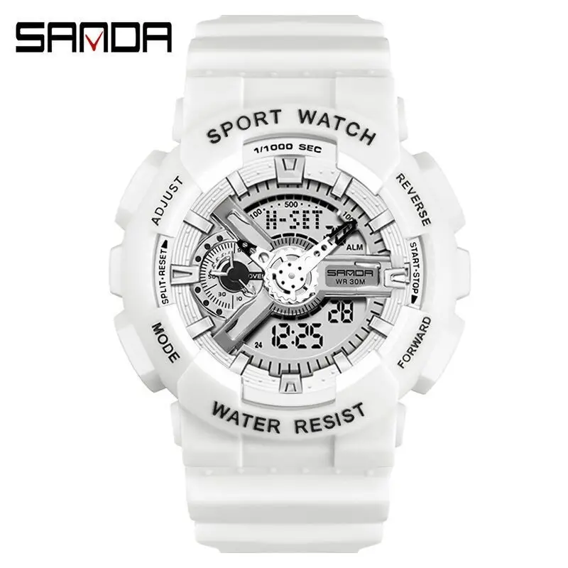 Sanda Multifunctional Sport Watch with Digital Display & Water Resistant