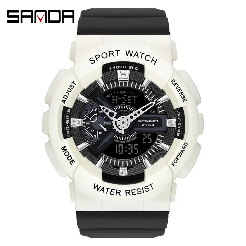 Sanda Multifunctional Sport Watch with Digital Display & Water Resistant