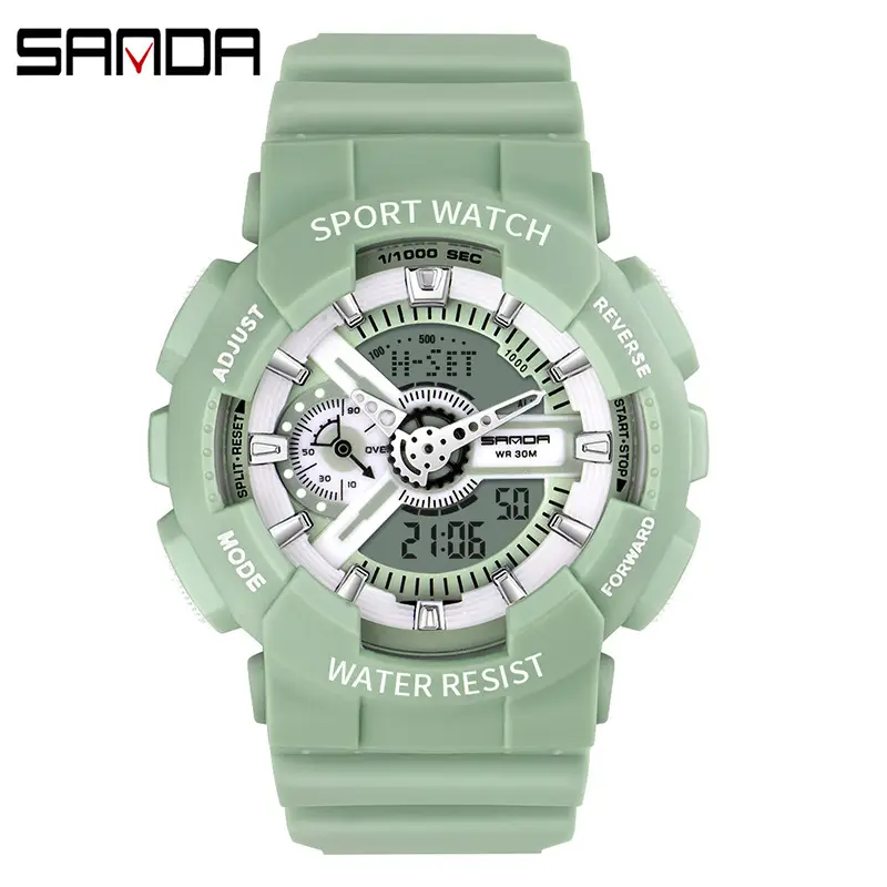 Sanda Multifunctional Sport Watch with Digital Display & Water Resistant