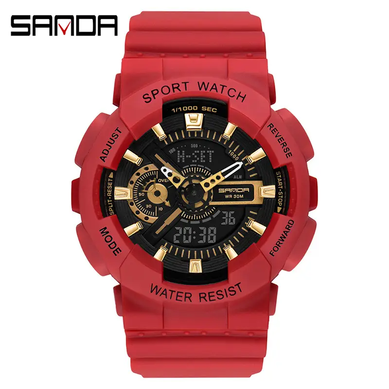 Sanda Multifunctional Sport Watch with Digital Display & Water Resistant