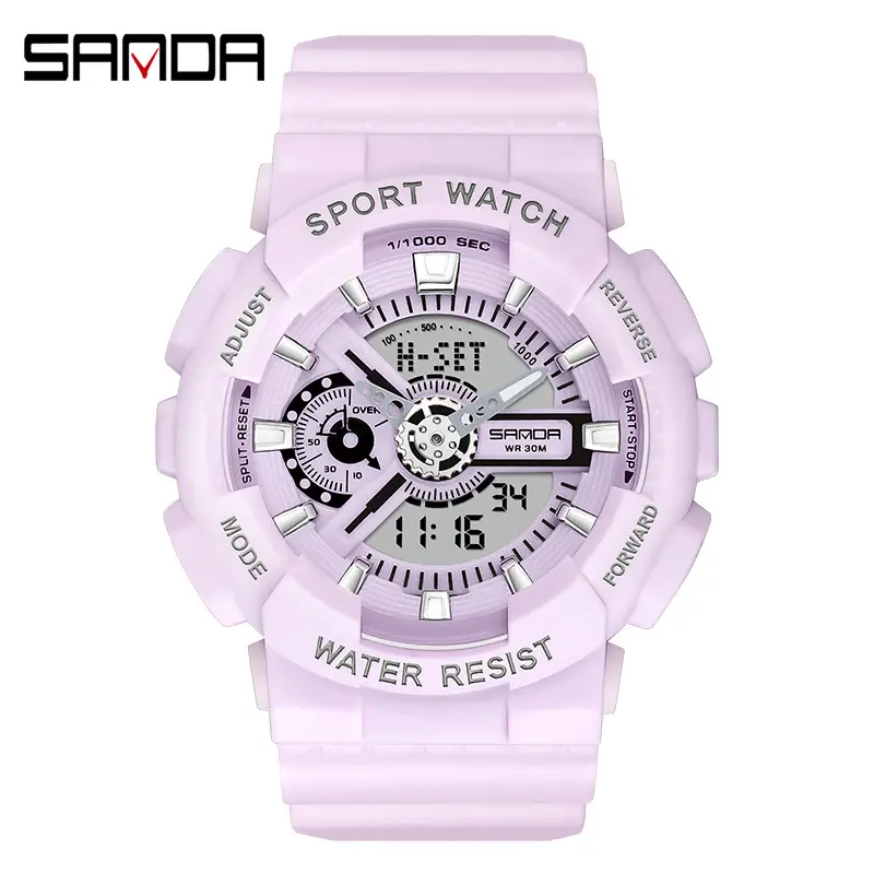 Sanda Multifunctional Sport Watch with Digital Display & Water Resistant