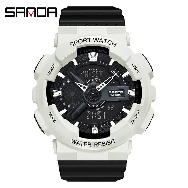 Sanda Multifunctional Sport Watch with Digital Display & Water Resistant