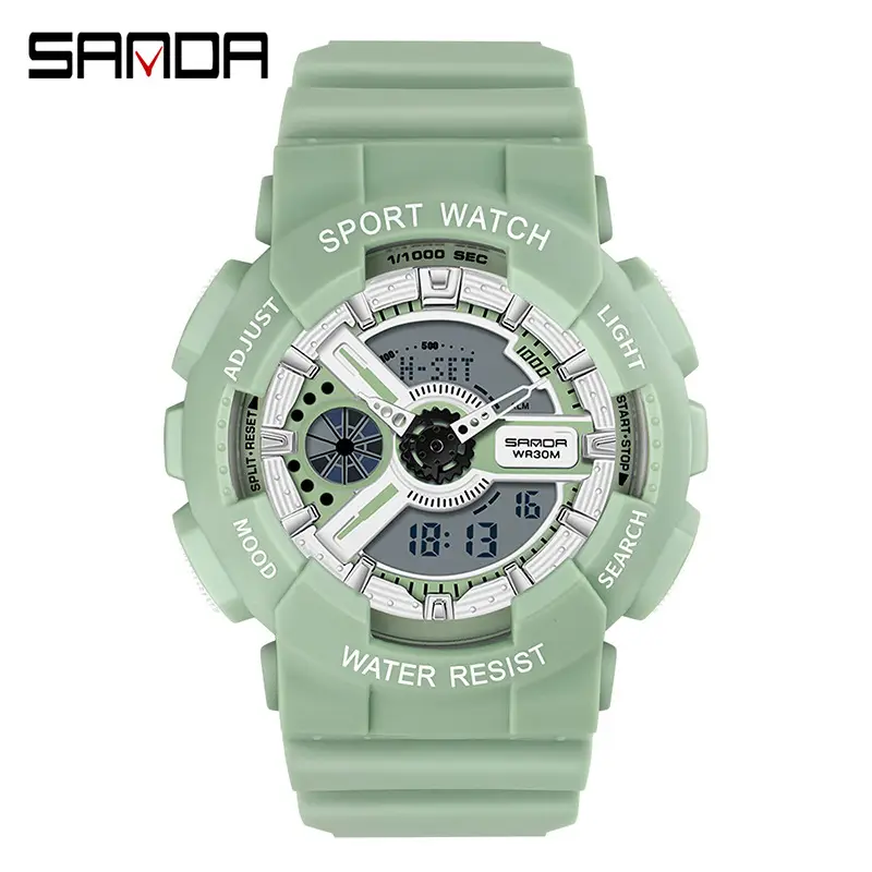Sanda Multifunctional Sport Watch with Digital Display & Water Resistant