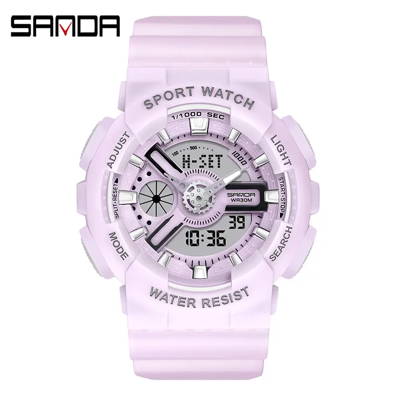 Sanda Multifunctional Sport Watch with Digital Display & Water Resistant