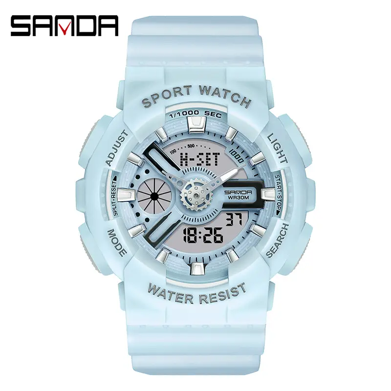 Sanda Multifunctional Sport Watch with Digital Display & Water Resistant