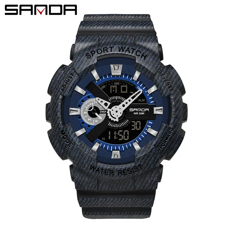 Sanda Multifunctional Sport Watch with Digital Display & Water Resistant