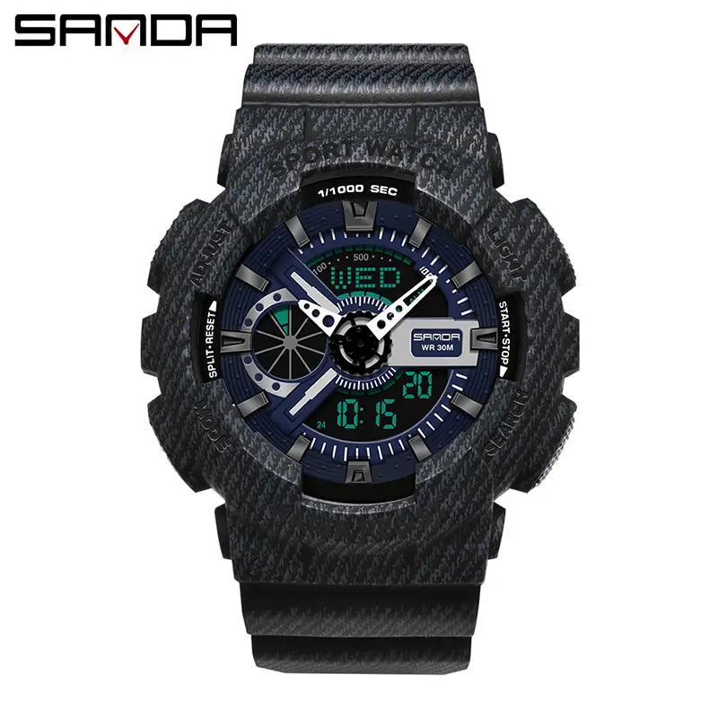 Sanda Multifunctional Sport Watch with Digital Display & Water Resistant
