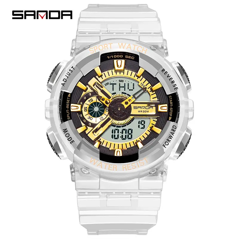 Sanda Multifunctional Sport Watch with Digital Display & Water Resistant