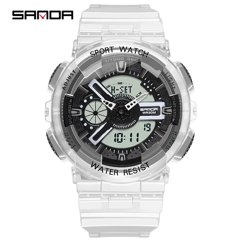 Sanda Multifunctional Sport Watch with Digital Display & Water Resistant