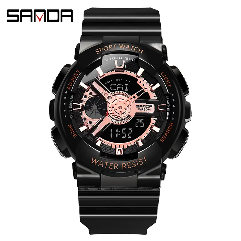 Sanda Multifunctional Sport Watch with Digital Display & Water Resistant