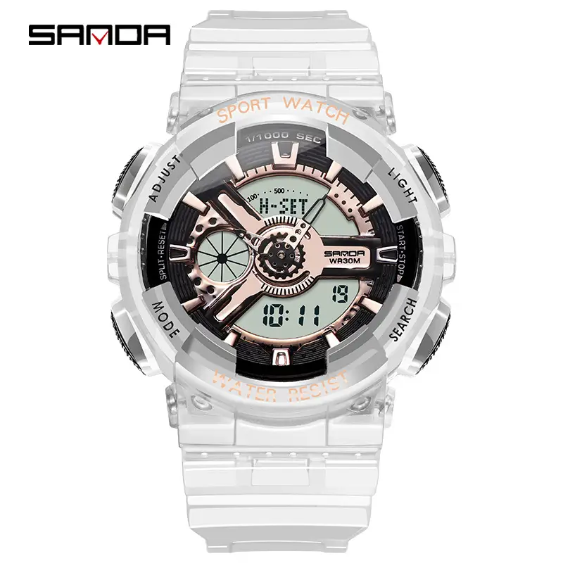 Sanda Multifunctional Sport Watch with Digital Display & Water Resistant