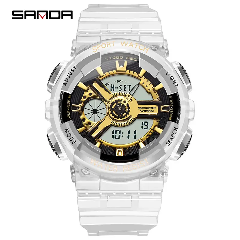 Sanda Multifunctional Sport Watch with Digital Display & Water Resistant