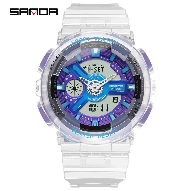 Sanda Multifunctional Sport Watch with Digital Display & Water Resistant
