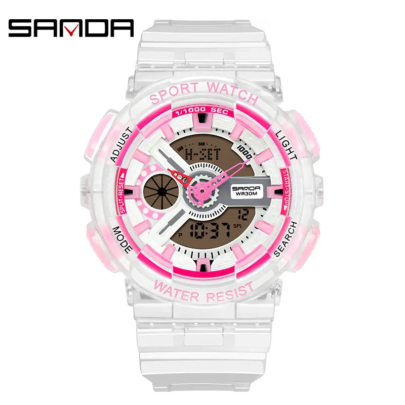 Sanda Multifunctional Sport Watch with Digital Display & Water Resistant