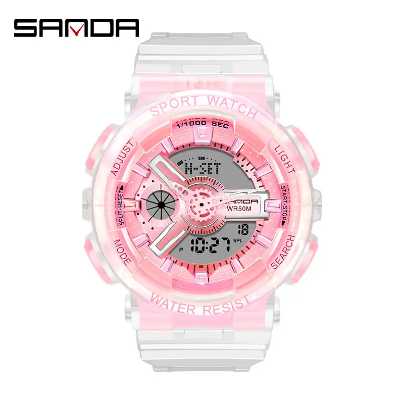 Sanda Multifunctional Sport Watch with Digital Display & Water Resistant