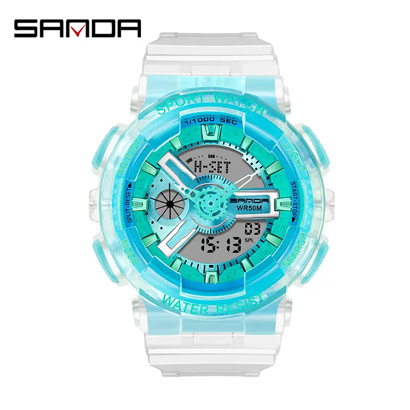 Sanda Multifunctional Sport Watch with Digital Display & Water Resistant
