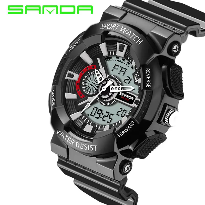 Sanda Multifunctional Sport Watch with Digital Display & Water Resistant