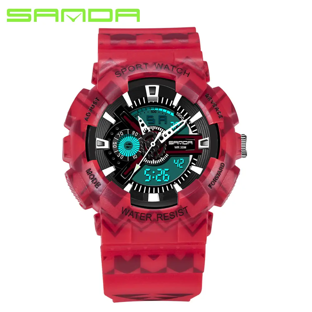 Sanda Multifunctional Sport Watch with Digital Display & Water Resistant