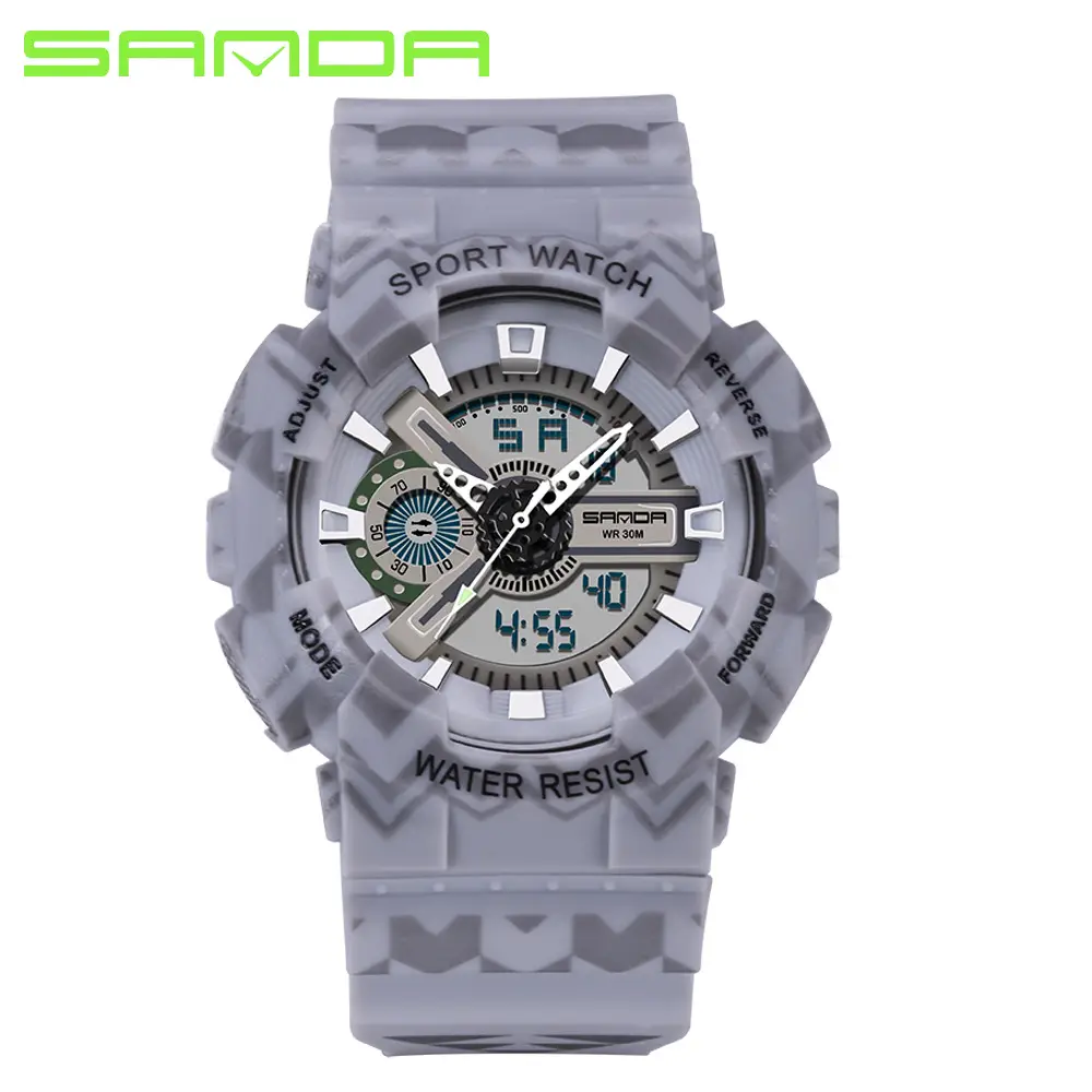 Sanda Multifunctional Sport Watch with Digital Display & Water Resistant
