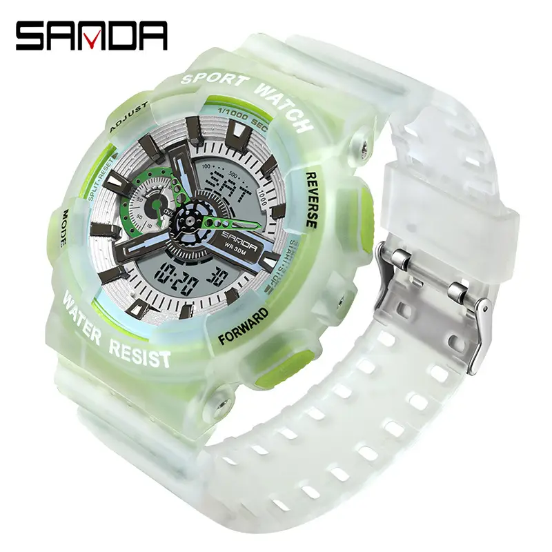 Sanda Multifunctional Sport Watch with Digital Display & Water Resistant
