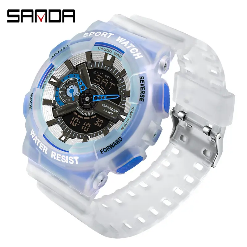 Sanda Multifunctional Sport Watch with Digital Display & Water Resistant