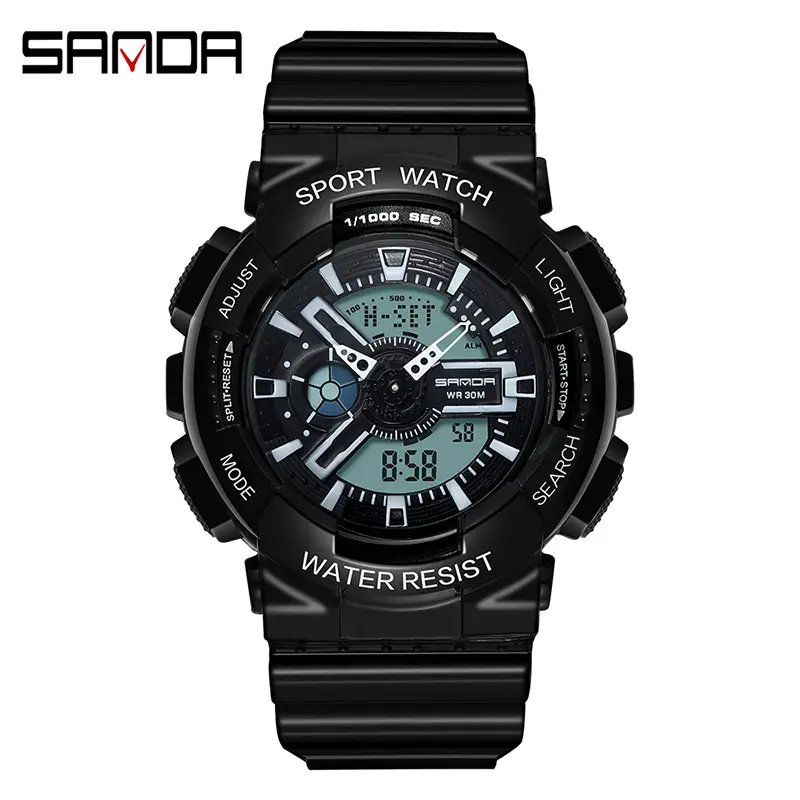 Sanda Multifunctional Sport Watch with Digital Display & Water Resistant